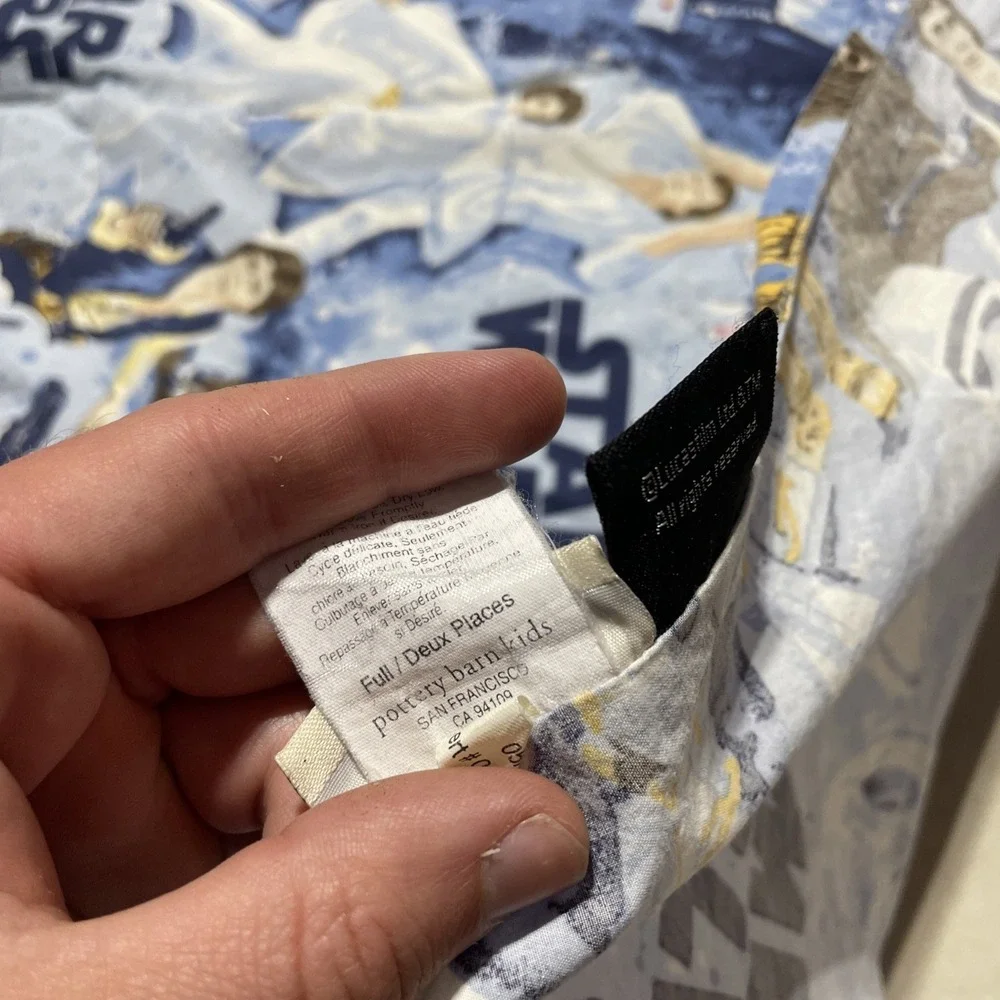 Y2K POTTERY BARN KIDS Star Wars Full Size New Hope Space Print Flat Sheet